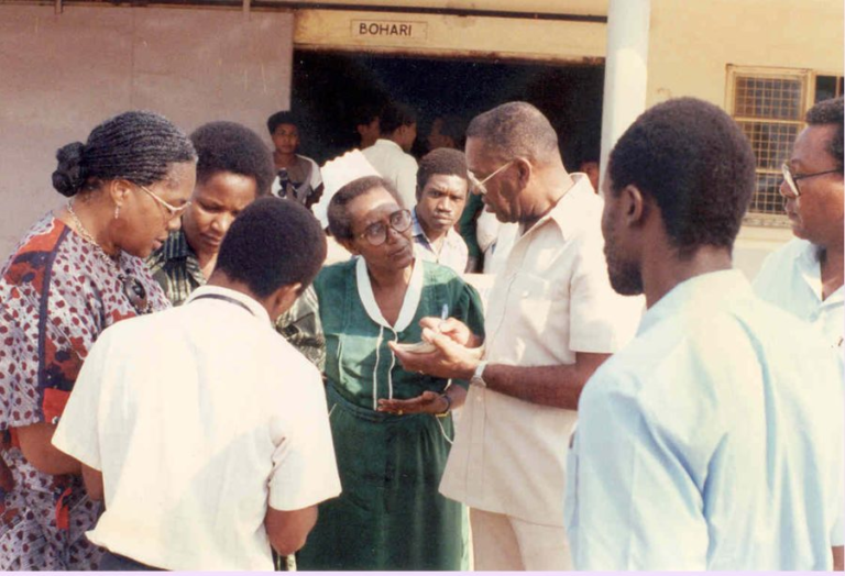 AHEAD volunteers working with local health staff in Tanzania